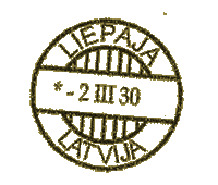 Latvian post mark